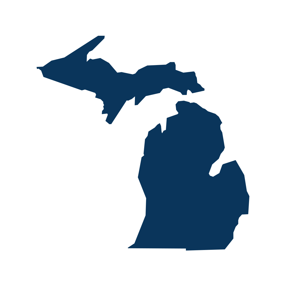 outline of the state of michigan